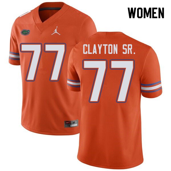Jordan Brand Women #77 Antonneous Clayton Sr. Florida Gators College Football Jerseys Orange